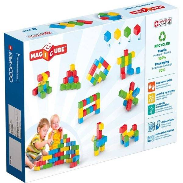Invento 507001 - Geomag Magicube Creative Set 8, Magnetischer Baukasten, Magnetspielzeuge