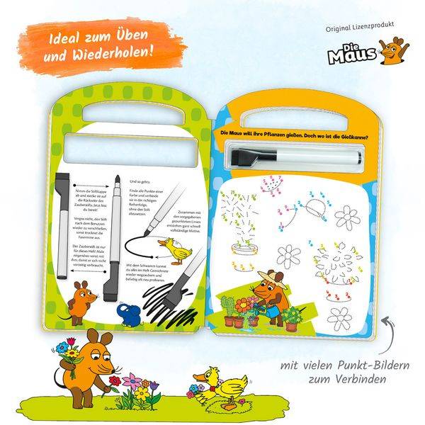 Trötsch Die Maus Schreib und wisch weg Pappenbuch Von Punkt zu Punkt