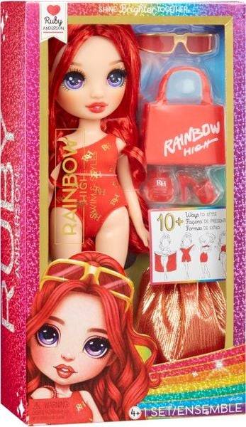 Rainbow High Swim & Style Fashion Doll- Ruby (Red)