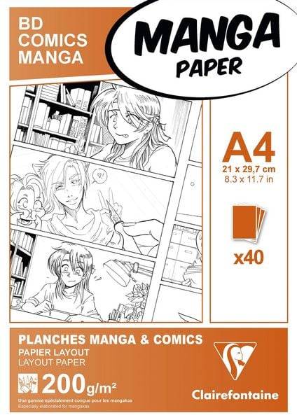 Papier für Manga, Packung/Etui mit 40 Blatt A4 200g