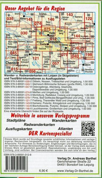 Dresden und Umgebung 1 : 35 000. Radwander- und Wanderkarte