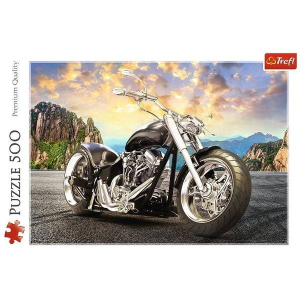 Trefl - Puzzle - Schwarzes Motorrad, 500 Teile