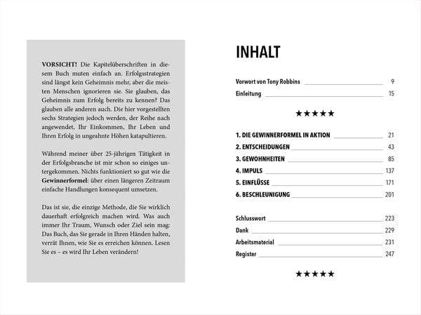 Die Gewinnerformel