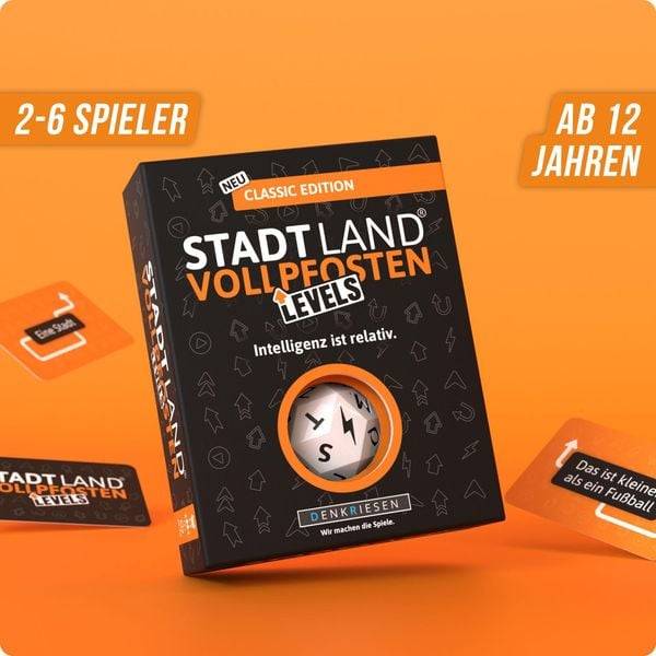 Denkriesen - Stadt Land Vollpfosten® - Levels - Classic Edition - "intelligenz ist Relativ"