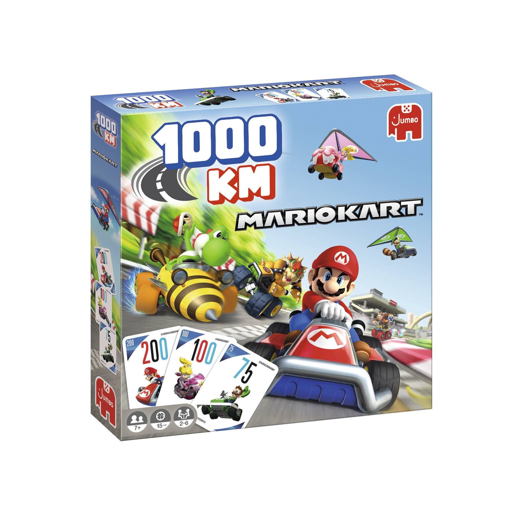 Spielschachtel für das Mario Kart Brettspiel „1000 KM