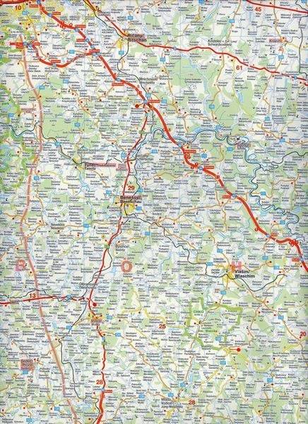 Tschechien - Straßenkarte Mittelboehmen 1 : 200 000