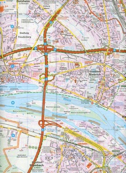 Falk Stadtplan Extra Wiesbaden 1:20 000