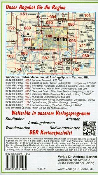 Berlin und Umgebung 1 : 35 000. Große Radwander- und Wanderkar