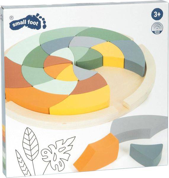 Small foot 12457 - Farbenpuzzle Safari, Holz, Kreativspiel, Lernspielzeug