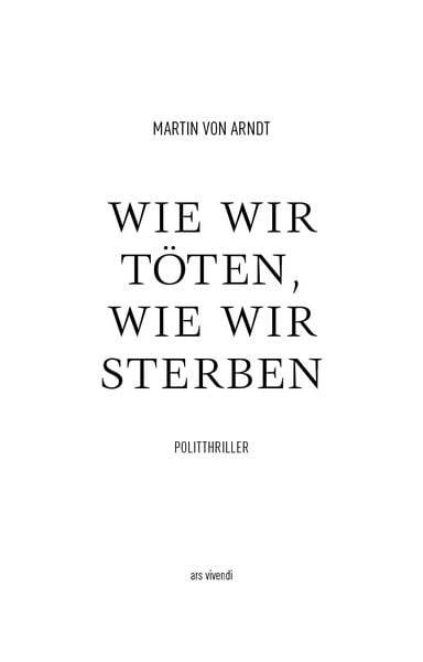 Wie wir töten, wie wir sterben - Shortlist Crime Cologne Award 2022
