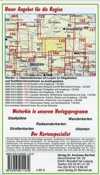 Kamenz, Pulsnitz, Königsbrück und Umgebung 1 : 35 000