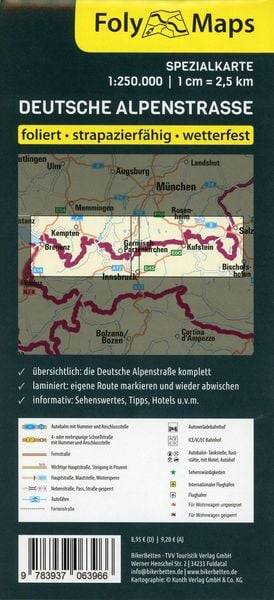 FolyMaps Deutsche Alpenstraße Spezialkarte