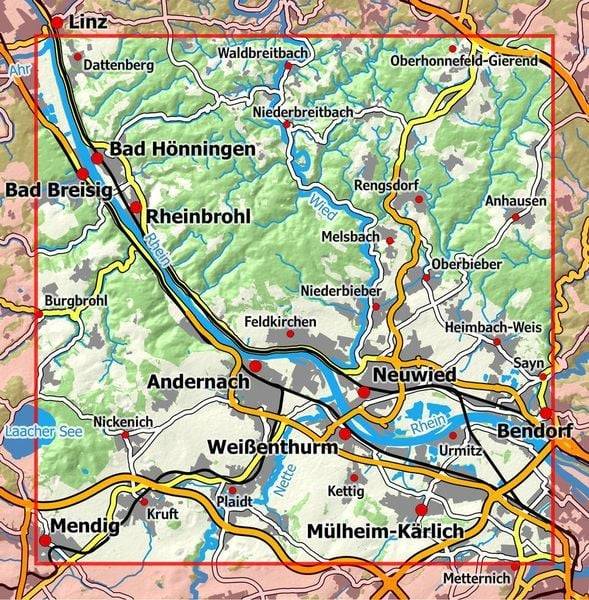 Rheinwandern 4 - Neuwied 1:25 000