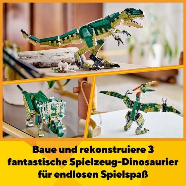 LEGO Creator T.Rex, 3-in-1-Dino, Triceratops und Pterodaktylus 31151