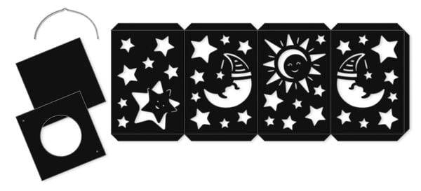 URSUS Laternenzeit Laternen-Bastelset Sonne, Mond & Sterne