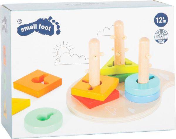 Small foot 11190 - Motorik-Steckspiel Formen und Farben, Holz, 10-teilig, play&learn