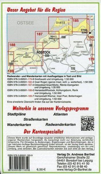 Fischland, Darß, Zingst und Umgebung Radwander- und Wanderkarte 1 : 35 000