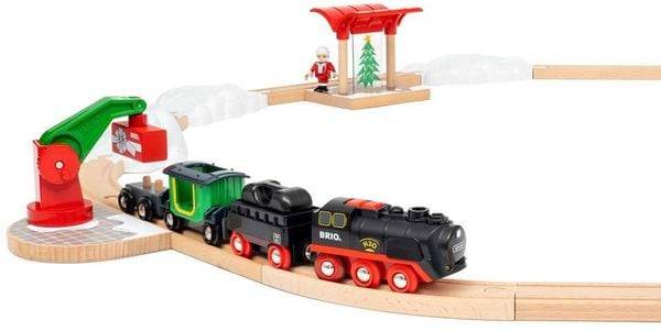 BRIO Batterie-Dampflok Weihnachts-Set