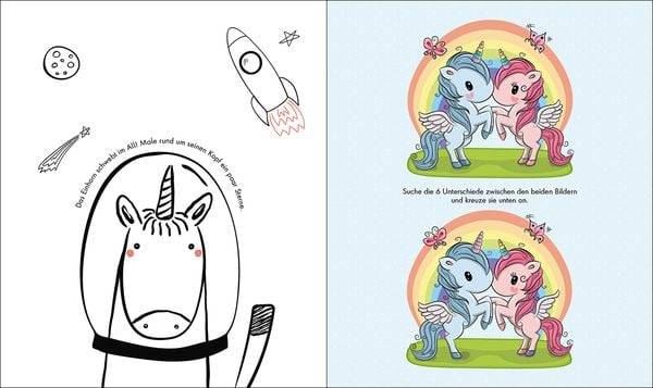 Gute-Laune-Rätsel für unterwegs - Einhörner