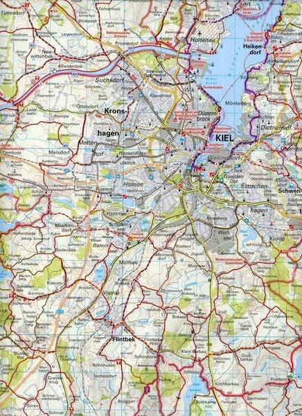 ADFC-Regionalkarte Hamburg/Neumünster/Kiel 1:75.000, reiß- und wetterfest, mit GPS-Tracks-Download