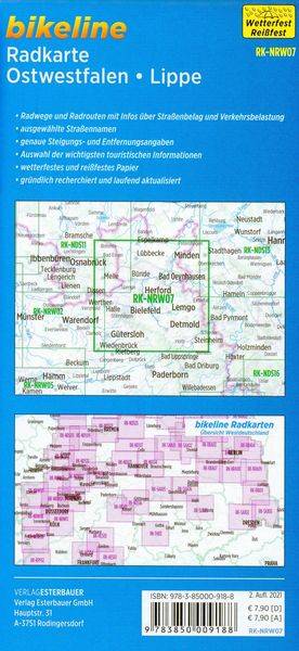 Radkarte Ostwestfalen Lippe 1:75.000 (RK-NRW07)