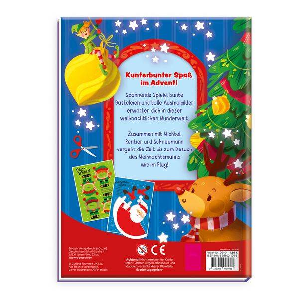 Trötsch Beschäftigungsbuch Malbuch Weihnachtszauber mit Stickern