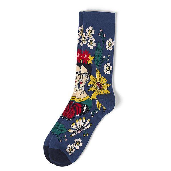 Socken „Frida Kahlo“, blau, Gr. 35-38