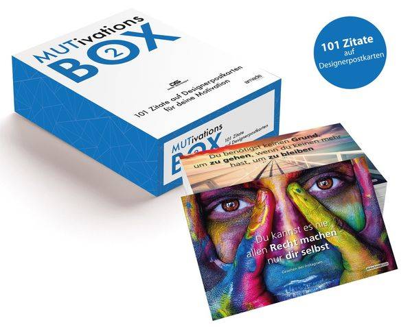 MUTivationsbox 2 - 101 Zitate auf Designerpostkarten für deine Motivation