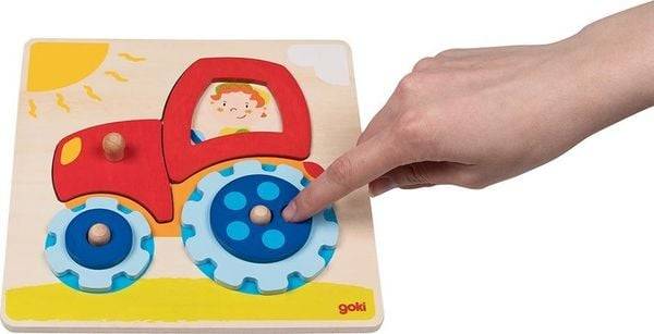 Goki 57702 - Steckpuzzle Traktor