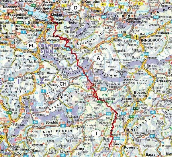 Alpenüberquerung Bodensee – Gardasee
