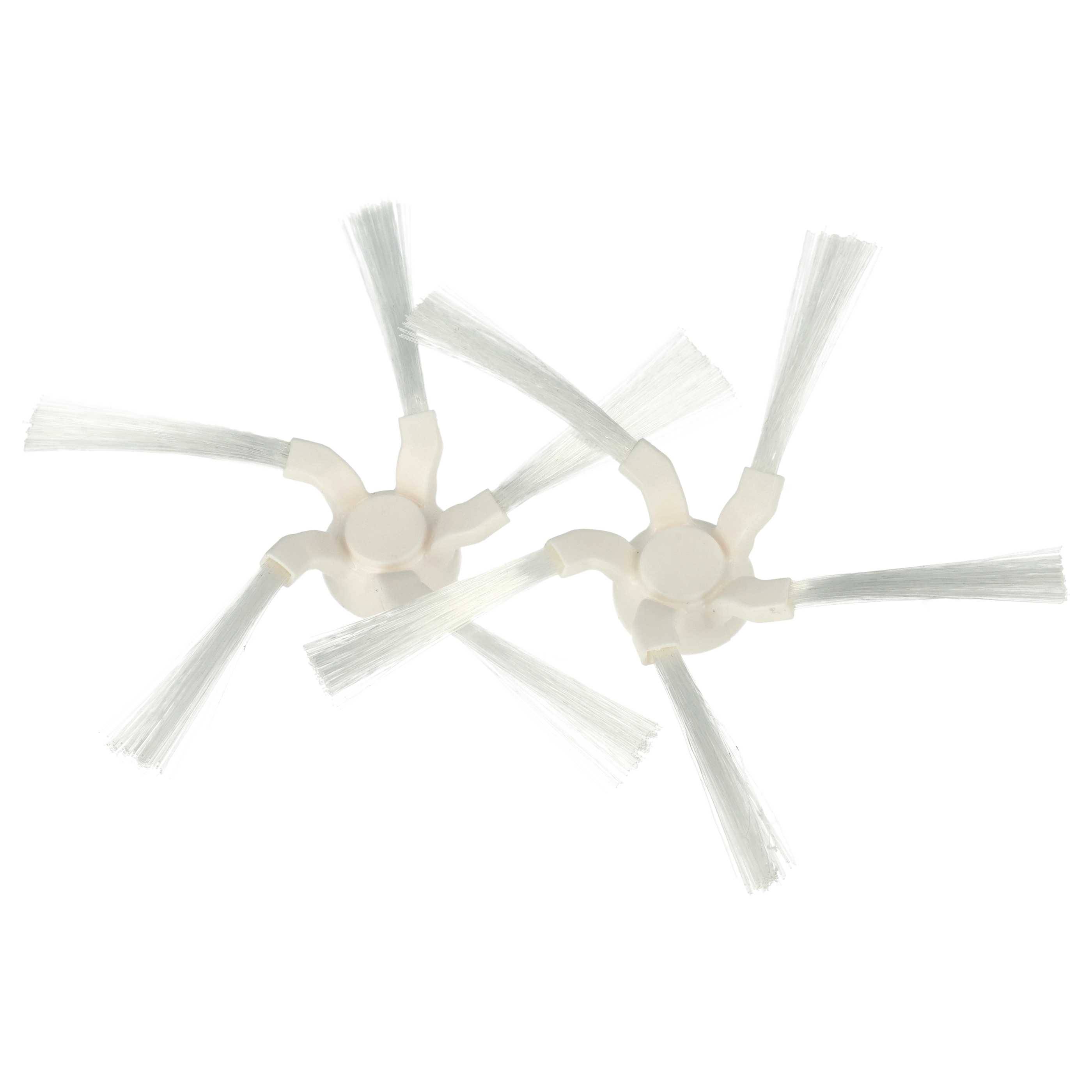 vhbw 2x Seitenbürste kompatibel mit Dreame W10, W10 Pro Saugroboter - Reinigungsbürsten Set, weiß