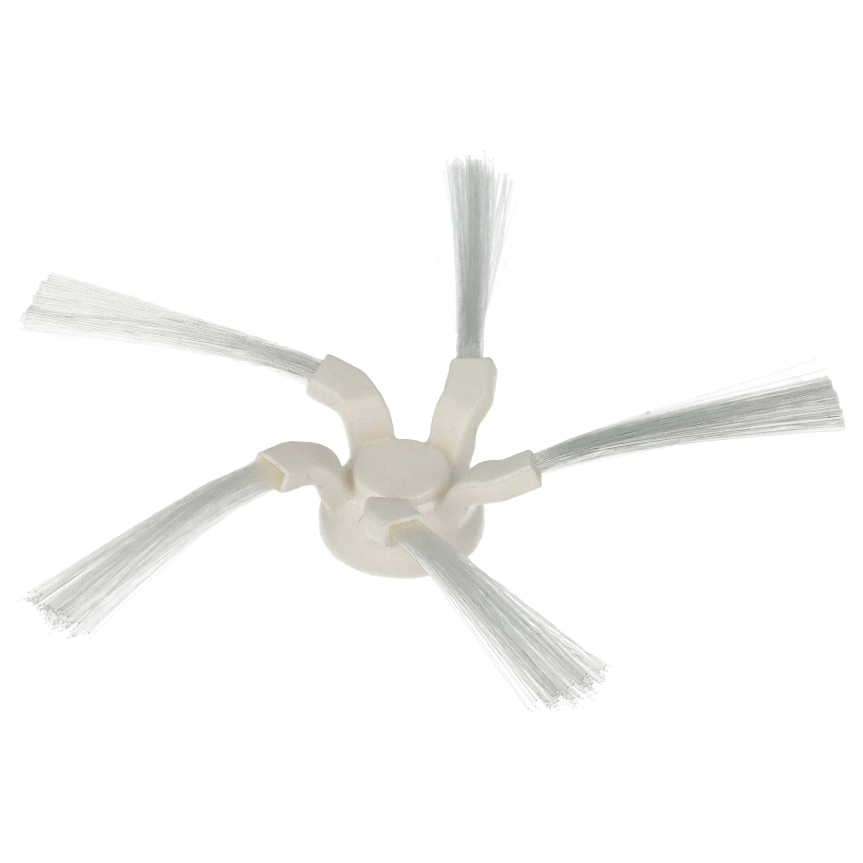 vhbw 2x Seitenbürste kompatibel mit Dreame W10, W10 Pro Saugroboter - Reinigungsbürsten Set, weiß