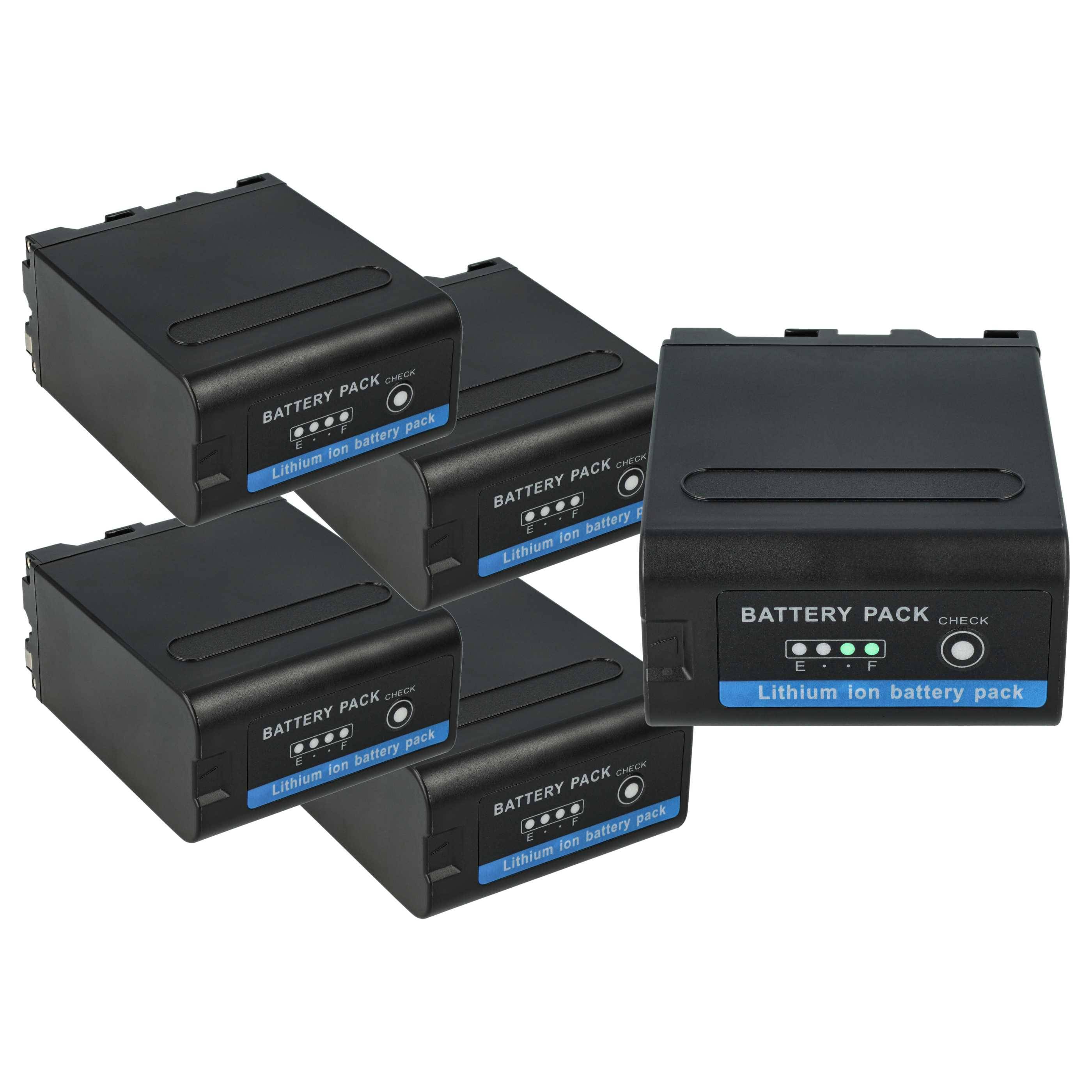 vhbw 5x Akku kompatibel mit Sony CCD-TRV88, CCD-TRV90, CCD-TRV91, CCD-TRV93, CCD-TRV95 Videokamera Camcorder (10400 mAh, 7,4 V, Li-Ion)