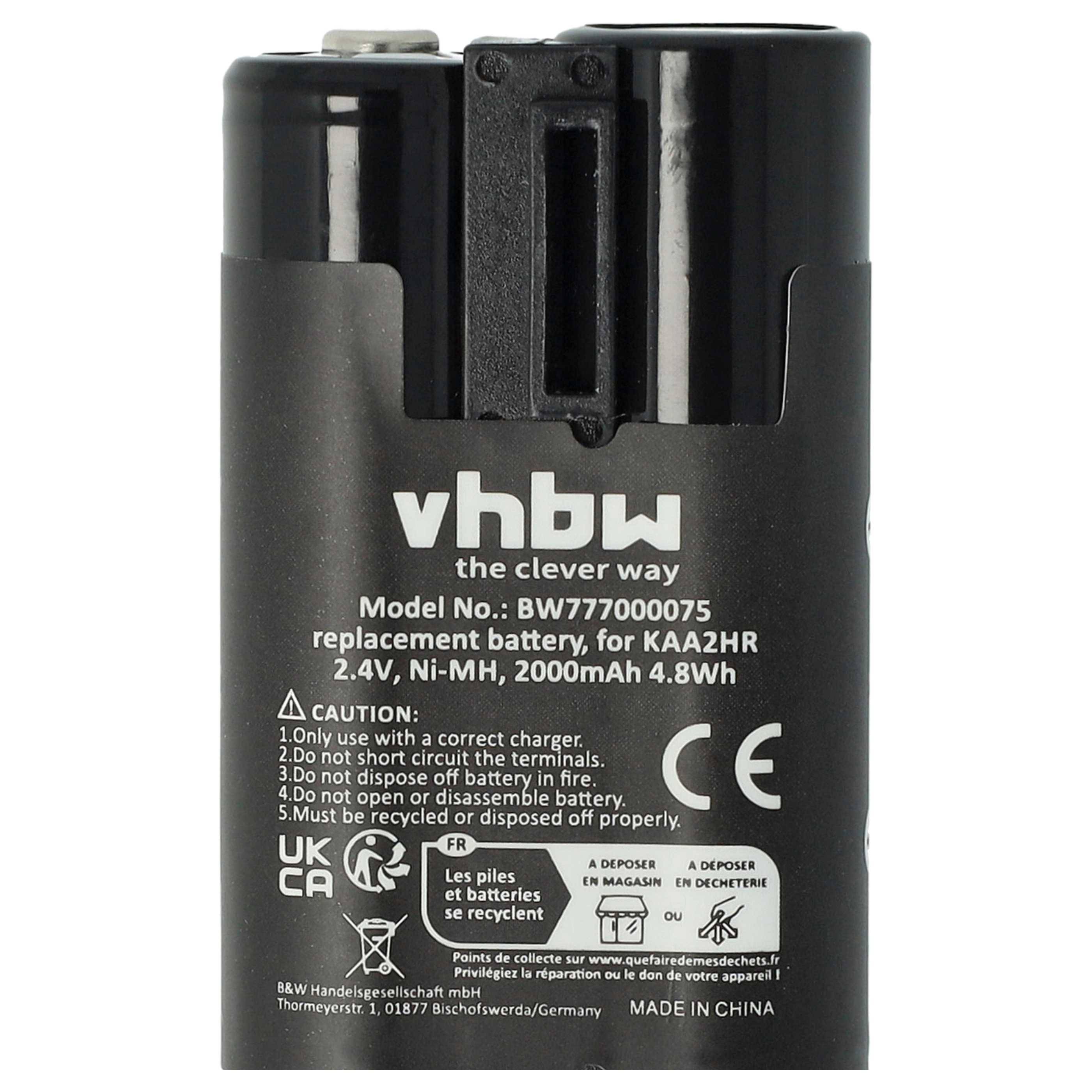 vhbw 3x Akku kompatibel mit Kodak EasyShare DX6340, DX4900, DX4530, DX4330, DX6440 Kamera (2000 mAh, 2,4 V, NiMH)