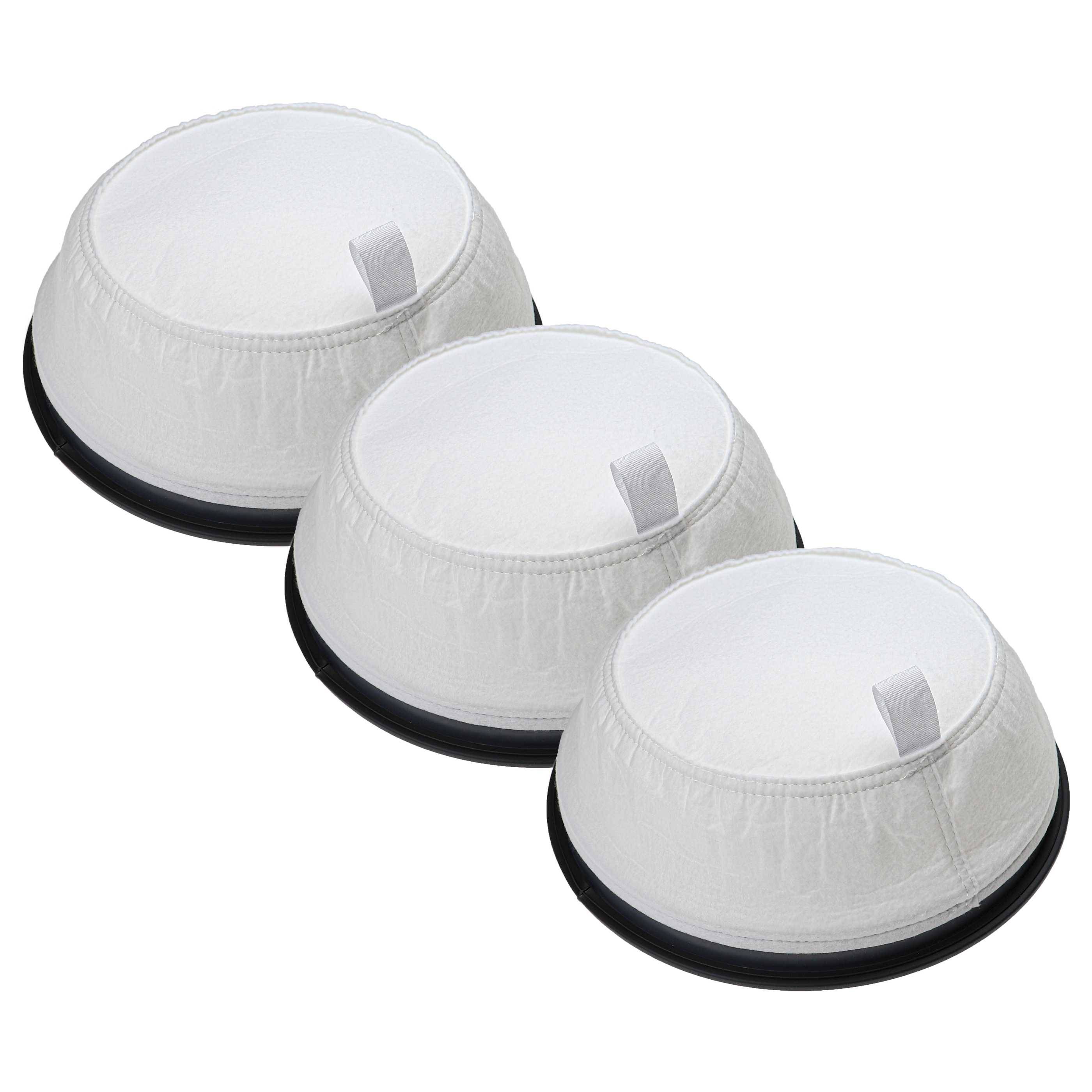 vhbw 3x Sackfilter kompatibel mit Nilfisk VP300 Hepa EU1, VP300 Hepa EU2 Trockensauger, Staubsauger - Ersatz-Filter Schwarz Weiß