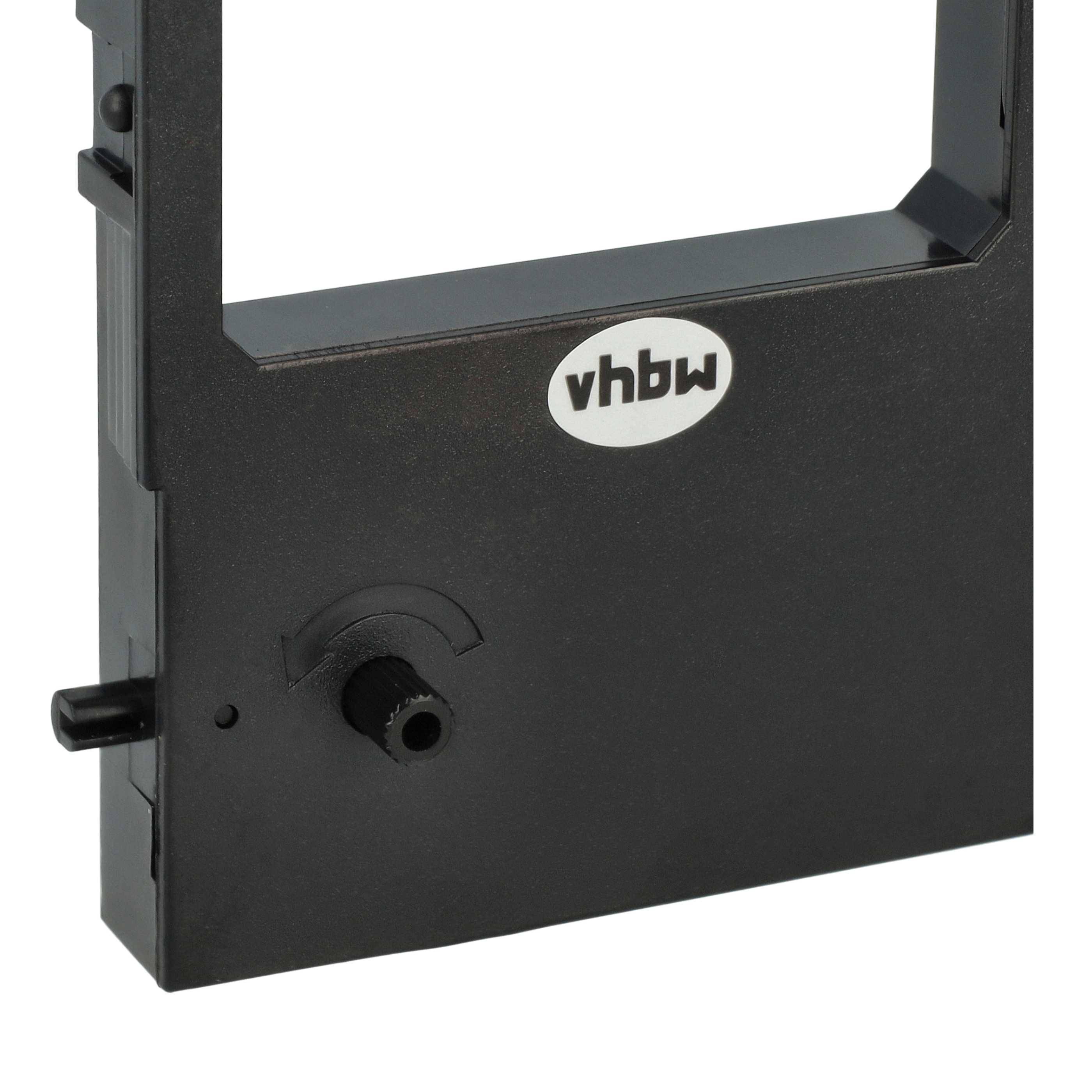 Ein schwarzer Zubehörhalter mit einem Knopf, mit der Bezeichnung „vhbw