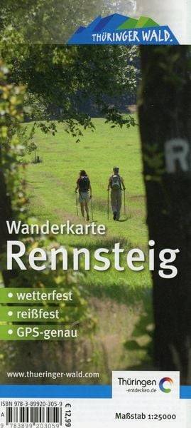 Wanderkarte Rennsteig 1 : 25 000