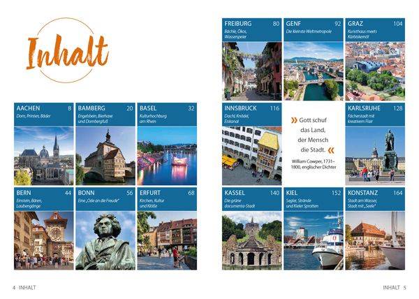 Lieblingsstädte – Entspannte CityTrips in Deutschland, Österreich und der Schweiz: 28 Ideen abseits der großen Zentren