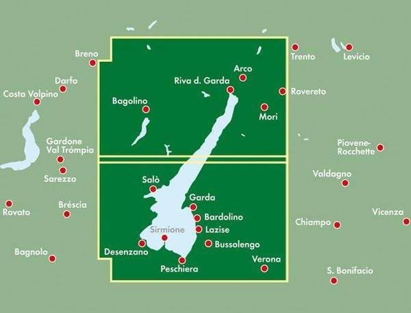 Gardasee, Autokarte 1:50.000