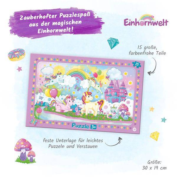 Trötsch Rahmenpuzzle Einhornwelt