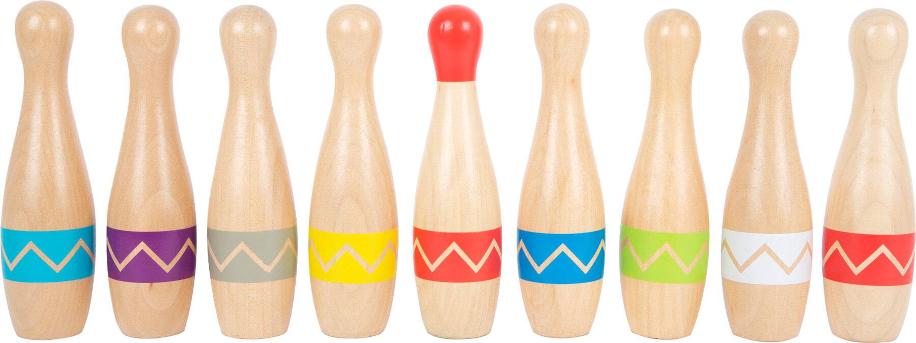 Small Foot 11912 Kegelspiel Active aus Holz mit praktischem Beutel