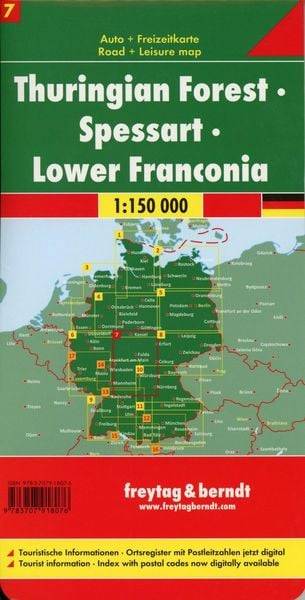 Thüringer Wald - Spessart - Unterfranken, Autokarte 1:150.000, Blatt 7