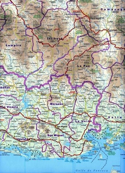 Reise Know-How Landkarte Nicaragua, Honduras, El Salvador (1:650.000)