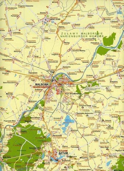 Landkarte Westpreußen östlich der Weichsel und Danziger Werder 1:100.000