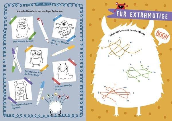 Leserätsel für mutige Kinder - Die Monster sind los! - ab 6 Jahren