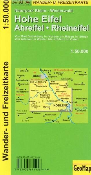 Hohe Eifel - Ahreifel - Rheineifel 1 : 50 000. Wander- und Freizeitkarte