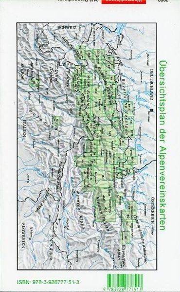 DAV Alpenvereinskarte 31/3 Brennerberge 1 : 50 000 Wegmarkierungen
