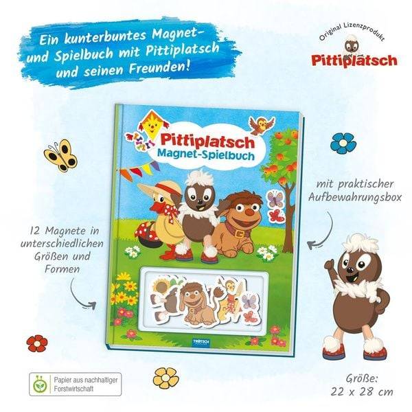 Trötsch Unser Sandmännchen Magnet-Spielbuch Pittiplatsch Pappenbuch mit Magneten