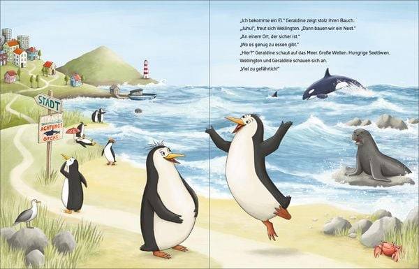 Pinguine in der Sushi-Bar