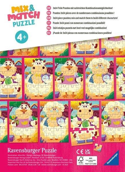 Puzzle Ravensburger Meine Bauernhoffreunde Mix&Match 3 X 24 Teile